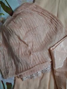 Peach Embroidered Kurta
