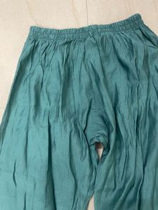 Embroidered Green plazzo