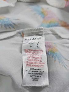 White Parrot Print Top