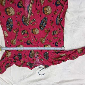 Pink 👗Printed Kurta