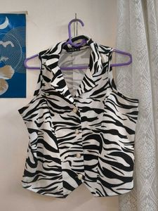 Zebra Print Vest Top