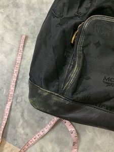 Authentic MCM Logo Print Backpack
