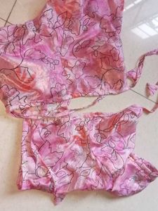 Pink Floral Lehenga Choli Set