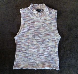 Forever 21 Sleeveless Mock Neck Top