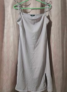 Pastel Pink Slip Dress with Tie Straps