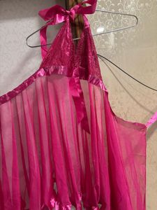 Sexy Pink Babydoll Lingerie Set