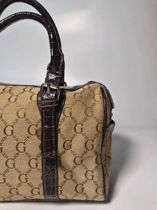 Y2K Guess inspired Monogram Barrel Bag