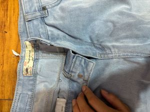Light Wash Straight Leg Jeans