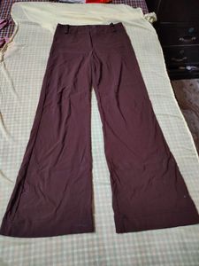 High Waist Branded Brown Pants