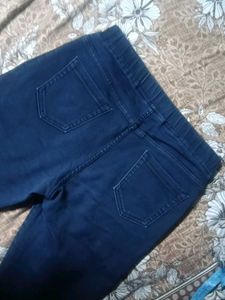Dark Blue Jeggings | Elastic Waist | Stretchable |