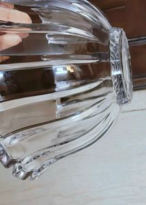 Crystal Glass Heavy Hostess Bowl