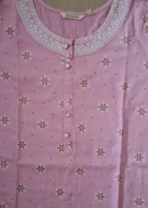 Pink Floral Print Kurta