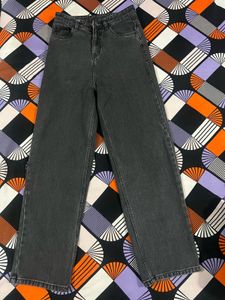 Charcoal Grey Straight Leg Jeans