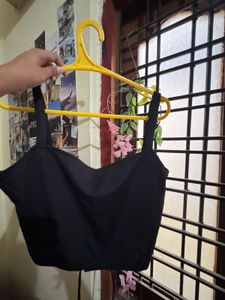 Black Cropped Tank Top