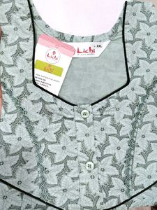 Pure Cotton Nighty Green