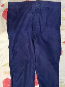Classic Blue Cotton Trousers