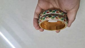 Elegant Enamel Floral Bangles