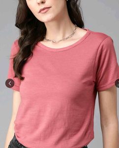 Coral Cut-Out Back T-Shirt