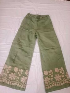 Embroidered Green Western Wear Dress
