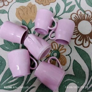 Set of 6 Pink Mugs