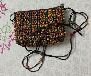 Boho Beaded Clutch Bag