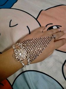 Rhinestone Ring Bracelet