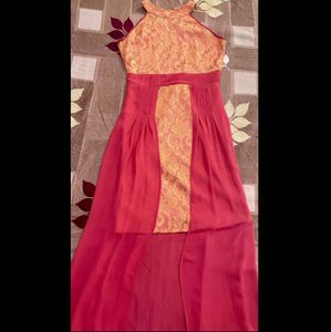 Elegant Lace &amp; Pleated Dress