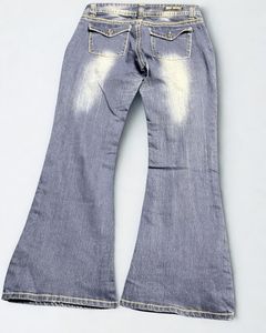 Flared Blue Denim Jeans