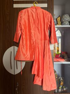 Designer Orange &amp; Navy Blue Lehenga Choli