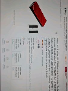M.2 Ssd Heat Sink