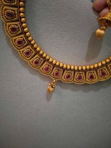 Elegant Gold Necklace with Earrings Set