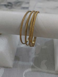 Copper Gold Plated 4 Bangles for Women