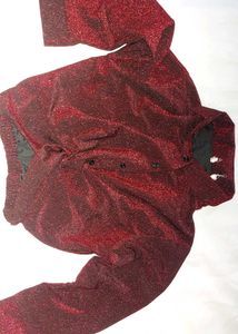 Red Shimmer Top