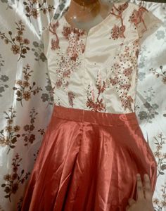 Heavy embroidered lace dress