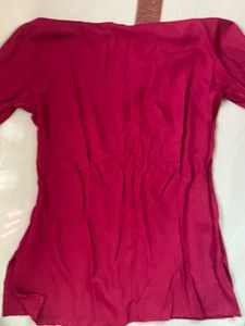 V-Neck Long Sleeve Kurta Top