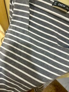 Striped Cropped Long Sleeve Top