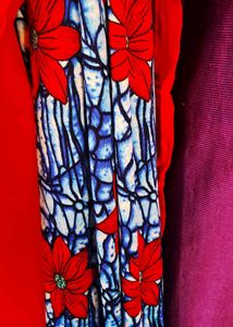Red Kurta with Blue Printed palazzo
