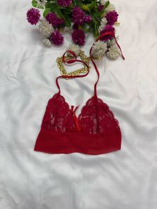 Red Brallate Top