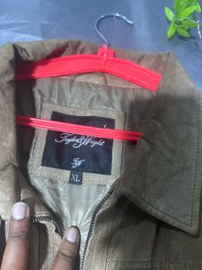 Men's Tan Suede  leather Jacket