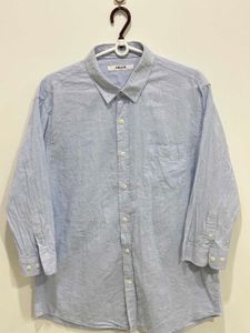 LIGHT BLUE LINEN MEN SHIRT