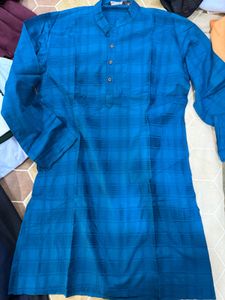 Stylish Blue Checkered Kurta