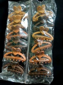 Set of 12 Heart Claw Clips