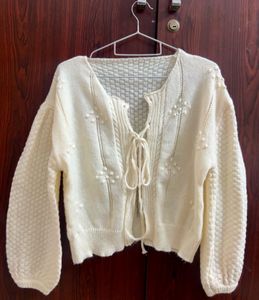 Korean Cream Knit Cardigan | Never Worn | Like New