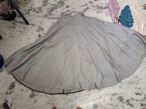 Elegant Grey Flared Skirt