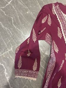 Elegant Maroon Printed Kurta