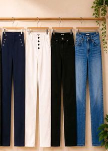 High-Waisted Denim & Trousers Collection