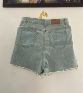 Edgy Studded Denim Shorts