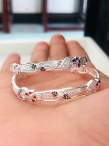 Pure silver Kids Bangles (wt:-18.100g)