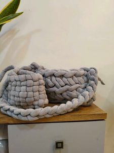 Chunky Knit Storage Basket Set
