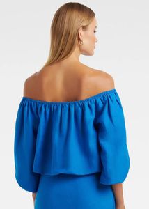 Forever new Linen off shoulder Bardot Top
